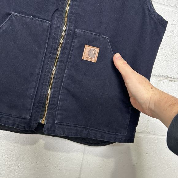 Vintage Carhartt Quilted Artic Vest “Midnight Blue” V02 MDT - Picture 5 of 9
